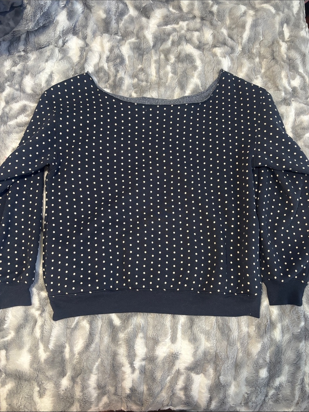 Wild Fable Navy Polka Dot Sweatshirt